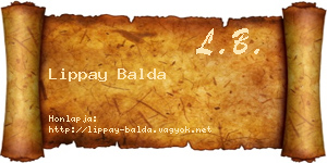 Lippay Balda névjegykártya